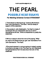 the pearl essay kcse